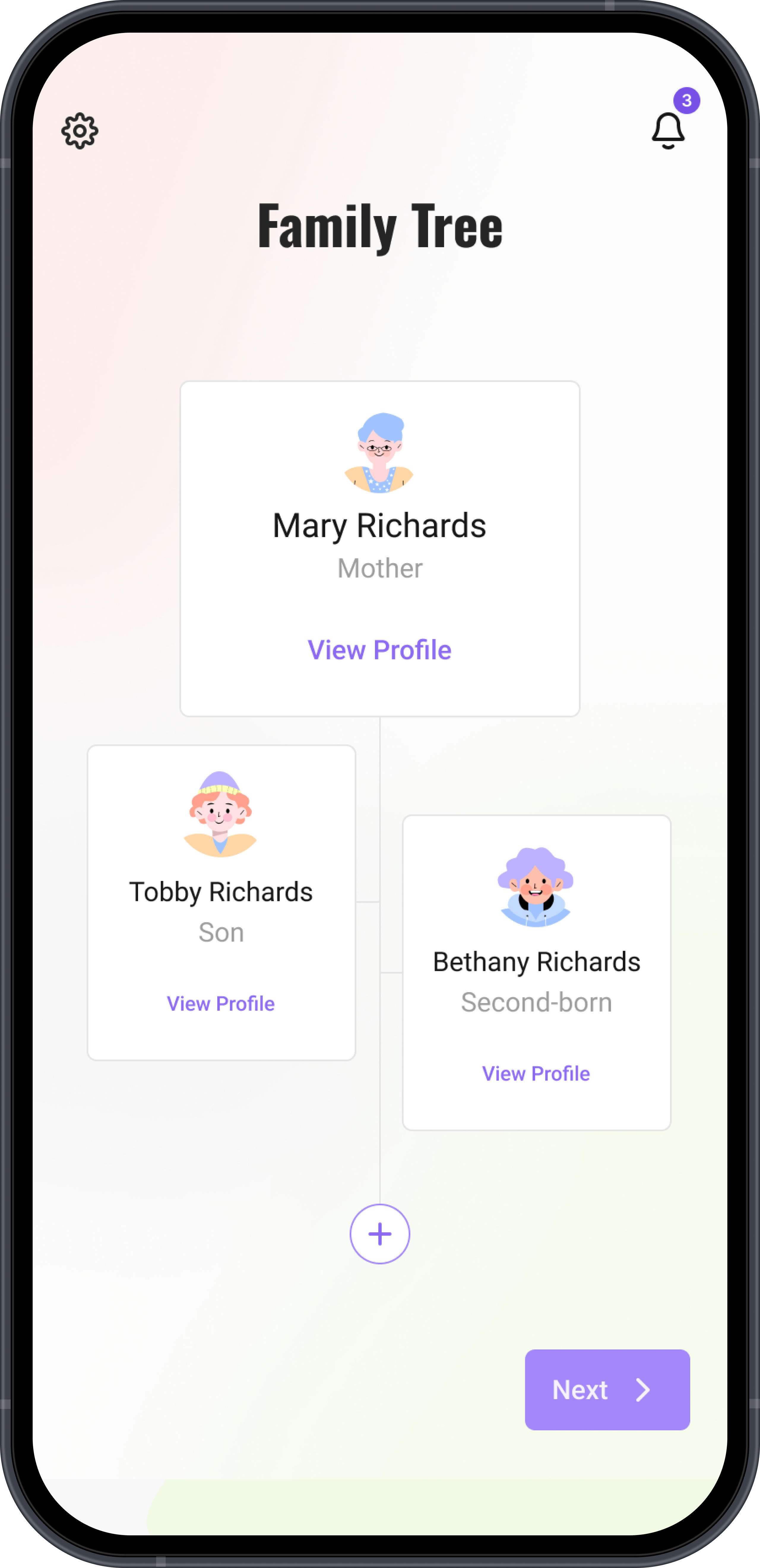 Profile Creation screen 1