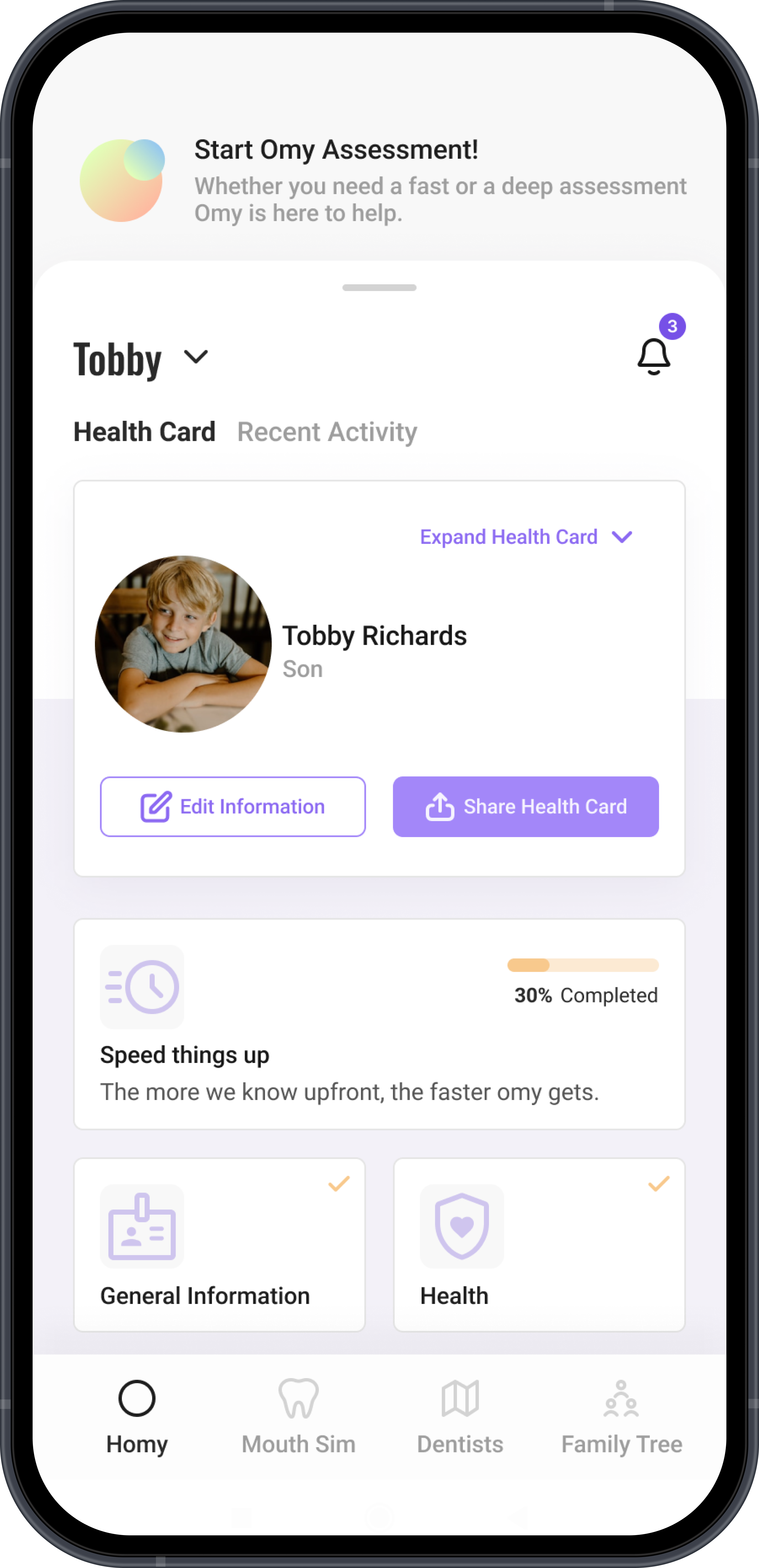 Profile Creation screen 2